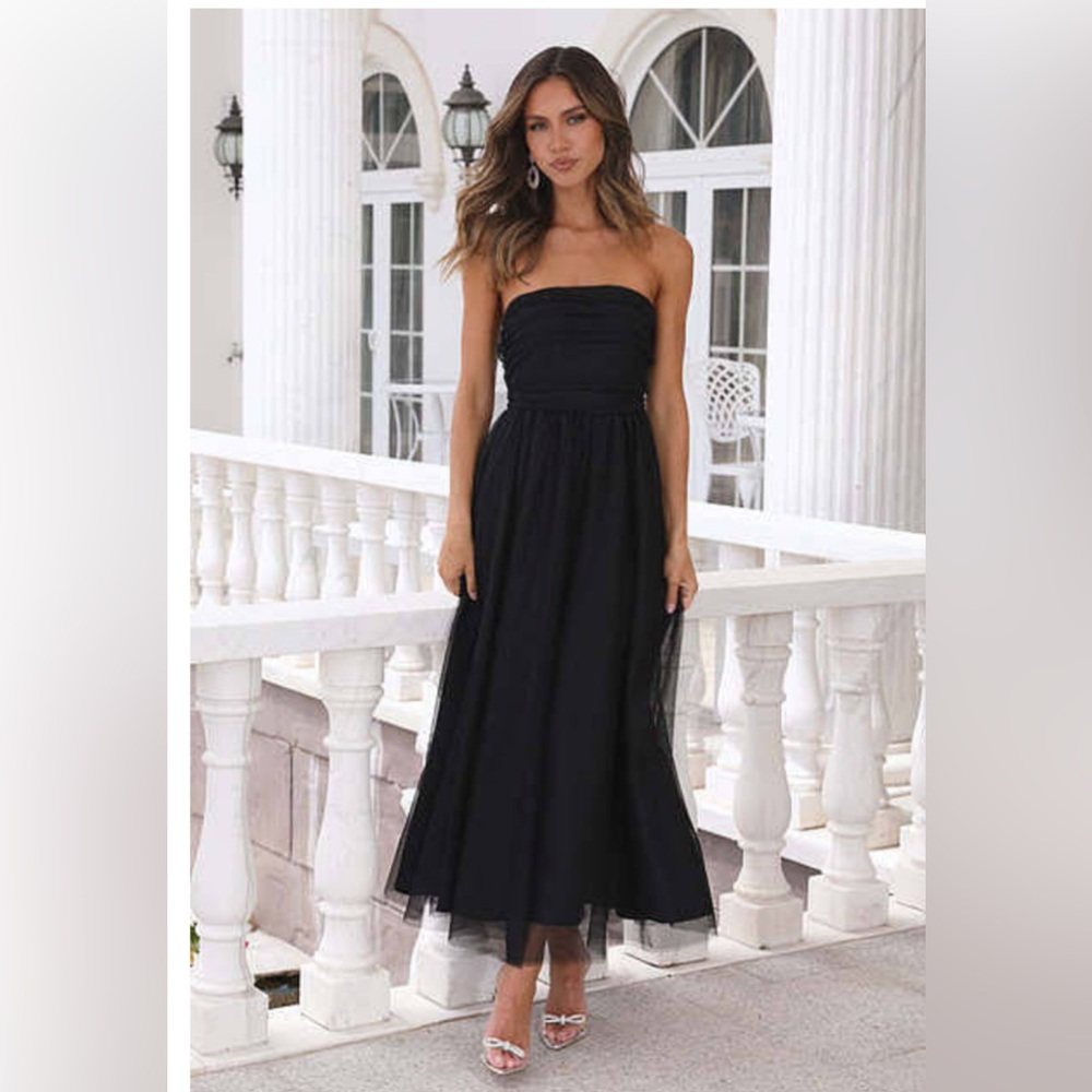 Hello Molly Black Strapless Dress